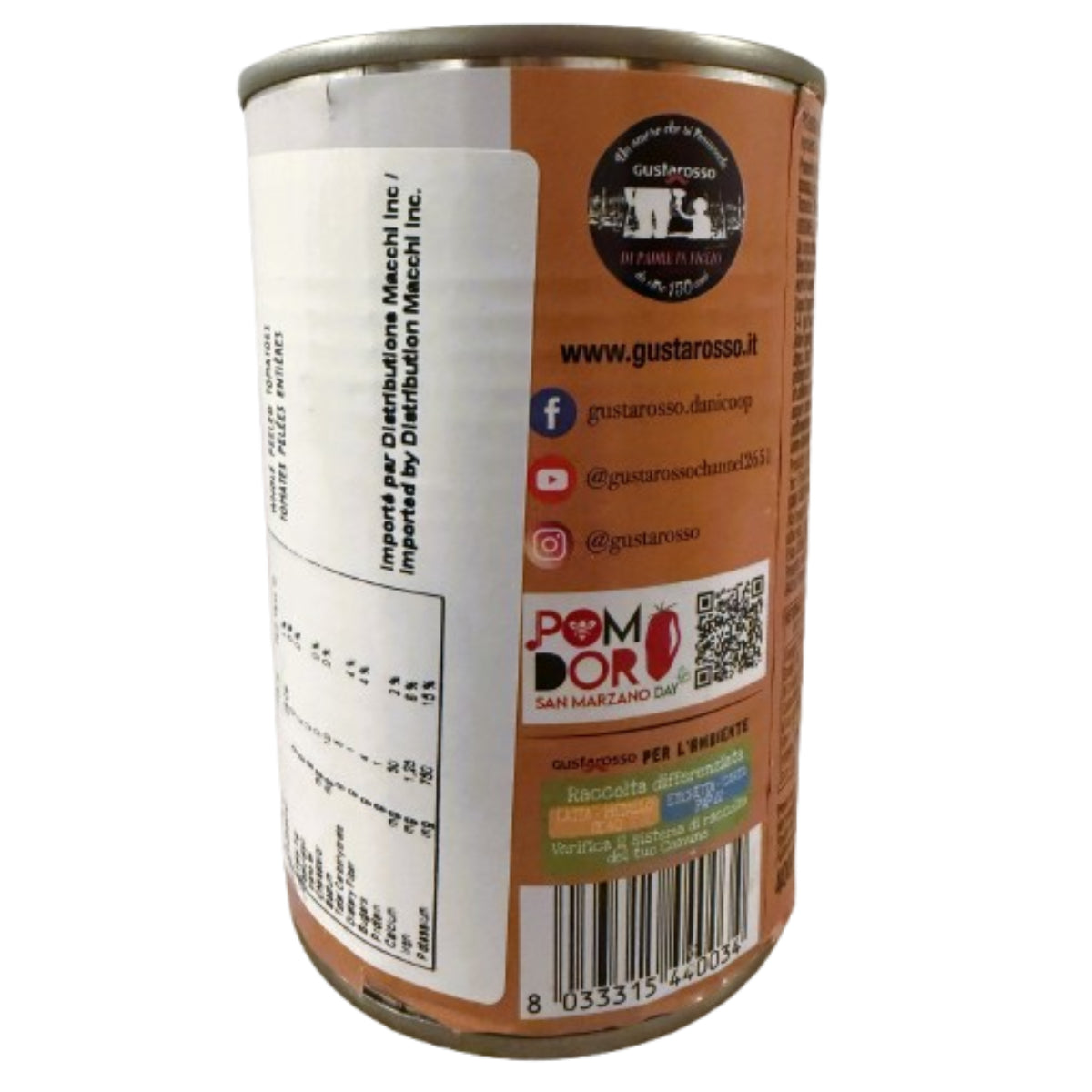 Gustarosso Whole Peeled Tomatoes – 400g
