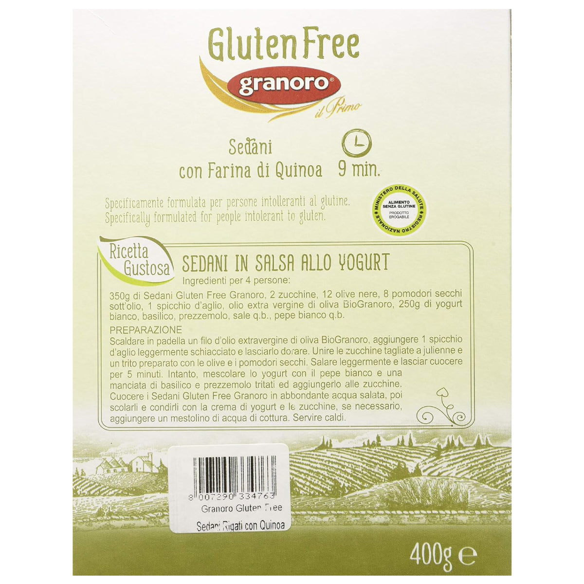 Granoro Gluten Free Sedani – 400g